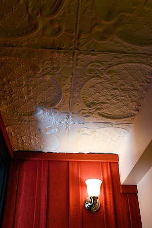 Week 1: Original ceiling in the upper level viewing box (April 24, 2015)
