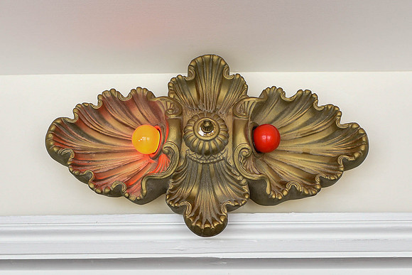 Original light fixture reinstated. (May 25, 2015)