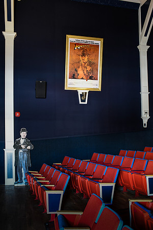 Opening day: June 19, 2015: Stan and Harrison Ford in finished auditorium.