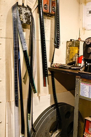 Week 1: Old film strips left hanging in the projection room (April 23, 2015)