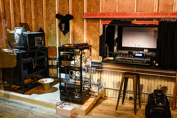 Opening day: New projection equipment in the gallery. (June 19, 2015)