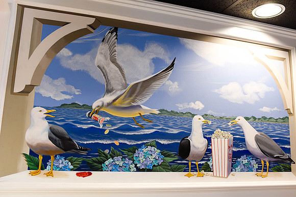 One of three paintings in Lobby by Margot Datz. (May 29, 2015)