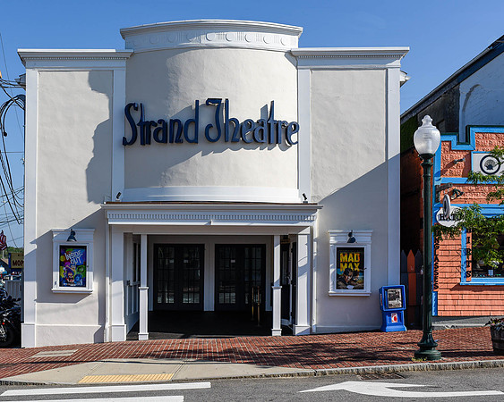 The renovated facade of the Strand Theatre. (June 22, 2015)