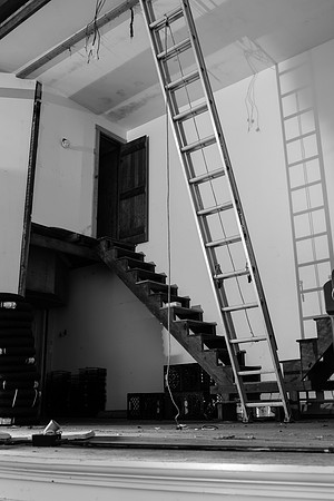 Week 3: Ladder and steps up to small equipment room (May 8, 2015)